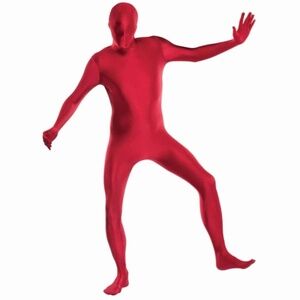 BRAND NEW adult men red party suit halloween costume size M (fits up to 5’4”)
